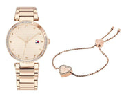 Tommy Hilfiger Lynn Quartz Rose Gold Dial Rose Gold Steel Strap Watch For Women - 1782237