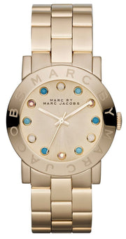 Marc Jacobs Amy Dexter Gold Dial Gold Steel Strap Watch for Women - MBM3215