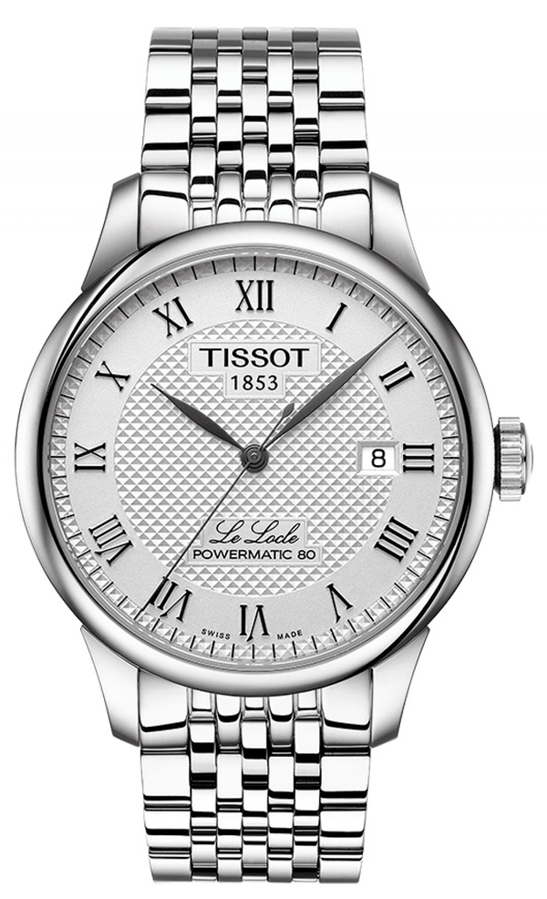 Tissot Le Locle Powermatic 80 Silver Dal Silver Steel Strap Watch For Men - T006.407.11.033.00