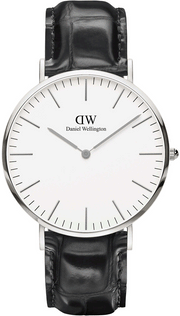 Daniel Wellington Classic Reading White Dial Black Leather Strap Watch For Men - DW00100028