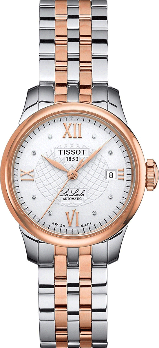 Tissot Le Locle Automatic Lady Silver Dial Two Tone Steel Strap Watch For Women - T41.2.183.16