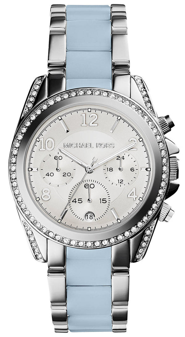 Michael Kors Blair Silver Dial Two Tone Steel Strap Watch for Women - MK6137