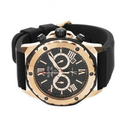 Bulova Marine Star Chronograph Black Dial Black Rubber Strap Watch for Men - 98B104