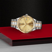 Tudor Style Automatic Gold Dial Two Tone Steel Strap Watch for Men - M12713-0001