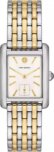 Tory Burch Eleanor White Dial Two Tone Steel Strap Watch for Women - TBW1070