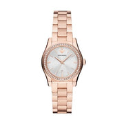 Emporio Armani Federica Analog Mother of Pearl Dial Rose Gold Steel Strap Watch for Women - AR11558
