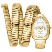 Just Cavalli Cosenza Silver Dial Gold Steel Strap Watch for Women - JC1L232M0025
