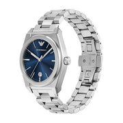 Emporio Armani Frederico Analog Blue Dial Silver Steel Strap Watch for Men - AR11620