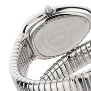 Just Cavalli Serpente Metallica Black Dial Silver Steel Strap Watch for Women - JC1L208M0025