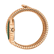 Just Cavalli Classico Lungo Green Dial Rose Gold Steel Strap Watch for Women - JC1L248M0045