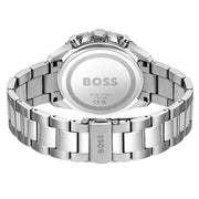 Hugo Boss Runner Chronograph Blue Dial Silver Steel Strap Watch for Men - 1514143