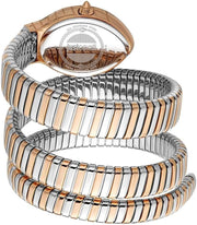 Just Cavalli Classico Lungo White Dial Two Tone Steel Strap Watch for Women - JC1L248M0075