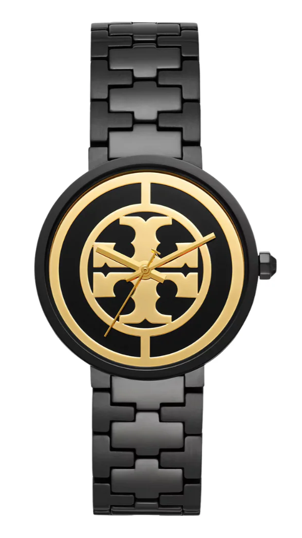 Tory Burch Reva Black Dial Black Steel Strap Watch for Women - TBW4039