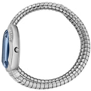 Just Cavalli Serpente Metallica Blue Dial Silver Steel Strap Watch for Women - JC1L209M0025