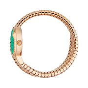 Just Cavalli Enchanting Green Dial Rose Gold Steel Strap Watch for Women - JC1L301M0055