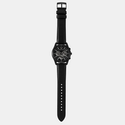 Emporio Armani Antonio Chronograph Black Dial Black Leather Strap Watch for Men - AR11583