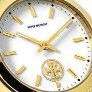 Tory Burch Collins White Dial Gold Steel Strap Watch for Women - TBW1300