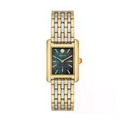 Tory Burch Eleanor Mother of Pearl Black Dial Two Tone Steel Strap Watch for Women - TBW1084