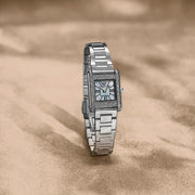 Emporio Armani Genni Analog Mother of Pearl Dial Silver Steel Strap Watch for Women - AR11662