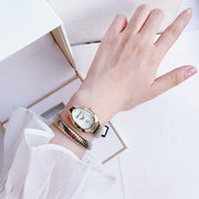 Just Cavalli Serpente Metallica Mother of Pearl Dial Two Tone Steel Strap Watch for Women - JC1L208M0065