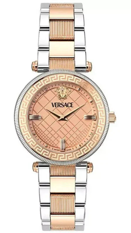 Versace Reve Analog Rose Gold Dial Two Tone Steel Strap Watch for Women - VE8B00424