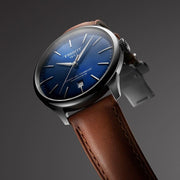 Tissot Chemin des Tourelles Automatic Powermatic 80 Blue Dial Brown Leather Strap Watch for Men - T139.407.16.041.00