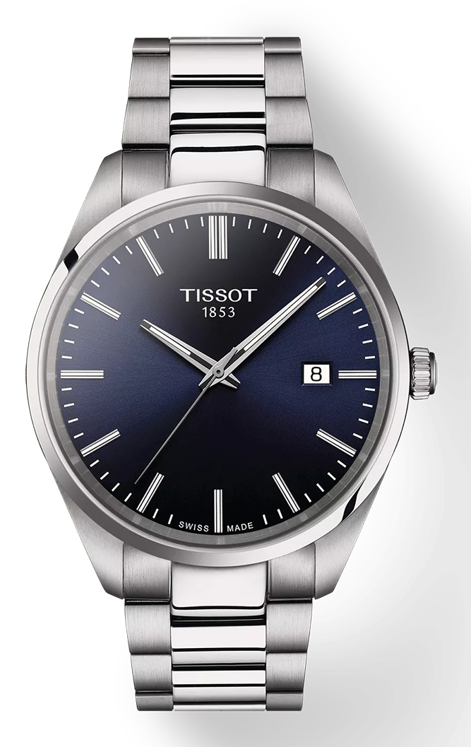Tissot PR 100 Blue Dial Silver Steel Strap Watch for Men - T150.410.11.041.00