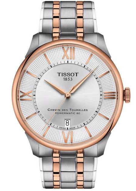 Tissot Tissot Chemin Des Tourelles Powermatic 80 Silver Dial Two Tone Steel Strap Watch for Men - T139.407.22.038.00