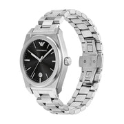 Emporio Armani Frederico Analog Black Dial Silver Steel Strap Watch for Men - AR11622