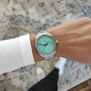 Tissot Ballade Quartz Green Dial Silver Steel Strap Watch for Women - T156.210.11.091.00