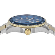 Emporio Armani World Explorer Blue Dial Two Tone Steel Strap Watch for Men - AR11682