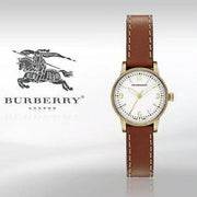 Burberry The Utilitarian White Dial Brown Leather Strap Watch for Women - BU7865