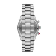 Emporio Armani Racer Chronograph Blue Dial Silver Steel Strap Watch for Men - AR11676