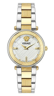 Versace Reve Analog White Dial Two Tone Steel Strap Watch for Women - VE8B00724