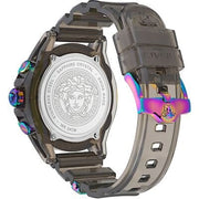 Versace Icon Active Chronograph Black Dial Grey Silicone Strap Watch for Men - VEZ701022