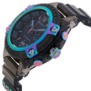 Versace Icon Active Chronograph Black Dial Grey Silicone Strap Watch for Men - VEZ701022