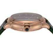 Emporio Armani Mia Meccanico Mother of Pearl Dial Green Leather Strap Watch for Women - AR60073