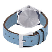Gucci G Timeless Silver Dial Blue Leather Strap Watch for Women - YA1265039