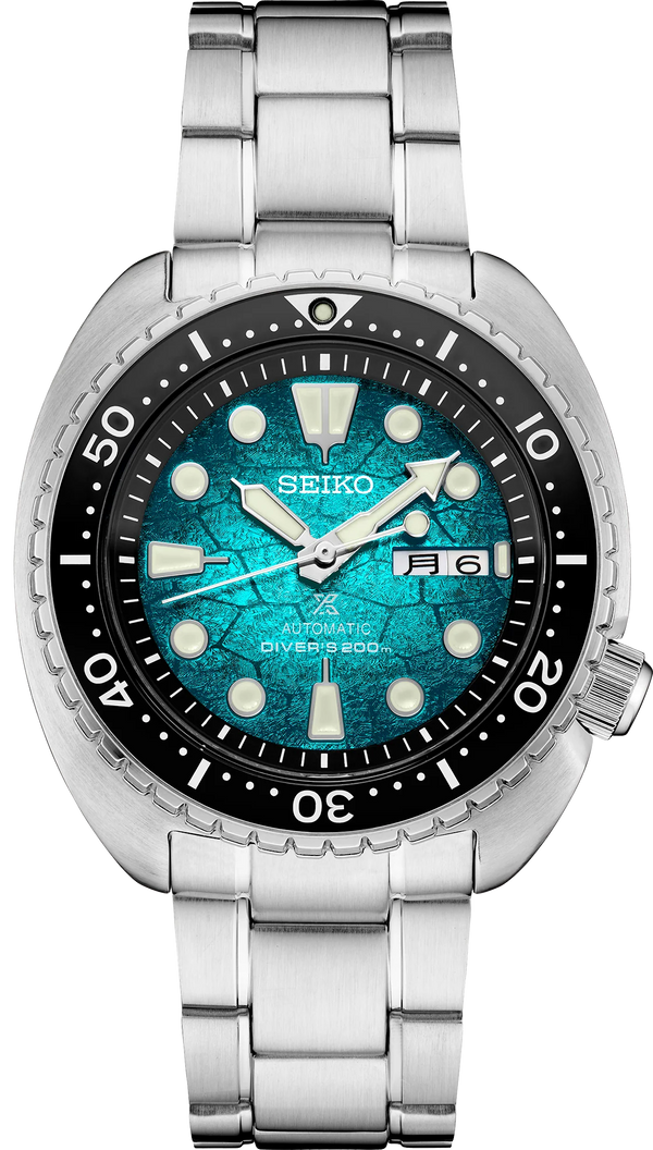 Seiko US Special Edition Automatic Green Dial Silver Steel Strap Watch for Men - SRPH57