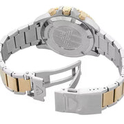 Emporio Armani World Explorer Chronograph Cream Dial Two Tone Steel Strap Watch for Men - AR11606