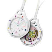 Swatch x AP Royal Pop White Dial White Leather Lanyard Watch for Men - Huit Blanc