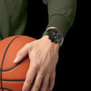 Tissot T Race Chronograph Black Dial Green Rubber Strap Watch for Men - T141.417.37.061.02