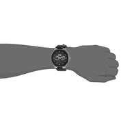 Hugo Boss Taper Chronograph Black Dial Black Leather Strap Watch for Men - 1514085