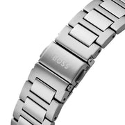 Hugo Boss Strike Chronograph Green Dial Silver Steel Strap Watch for Men - 1514241