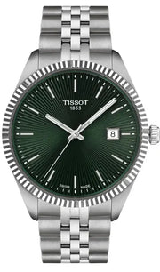 Tissot Ballade Quartz Green Dial Silver Steel Strap Watch for Men - T156.410.11.091.00