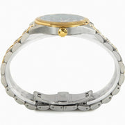 Versace V-Code Analog Green Dial Two Tone Steel Strap Watch for Women - VE8I00424