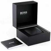 Hugo Boss Taper Chronograph Black Dial Black Leather Strap Watch for Men - 1514085