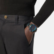 Versace Icon Active Chronograph Black Dial Grey Silicone Strap Watch for Men - VEZ701022