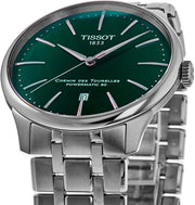 Tissot Chemin des Tourelles Powermatic 80 Green Dial Silver Steel Strap Watch for Men - T139.407.11.091.00