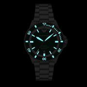 Emporio Armani Sea Explorer Green Dial Silver Steel Strap Watch for Men - AR60080